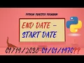 How to calculate number of days between dates in python