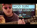 How To Play Bones guitar Mod Sun // easy guitar tutorial beginner lesson easy chords