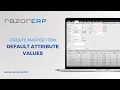 Create master item default attribute values