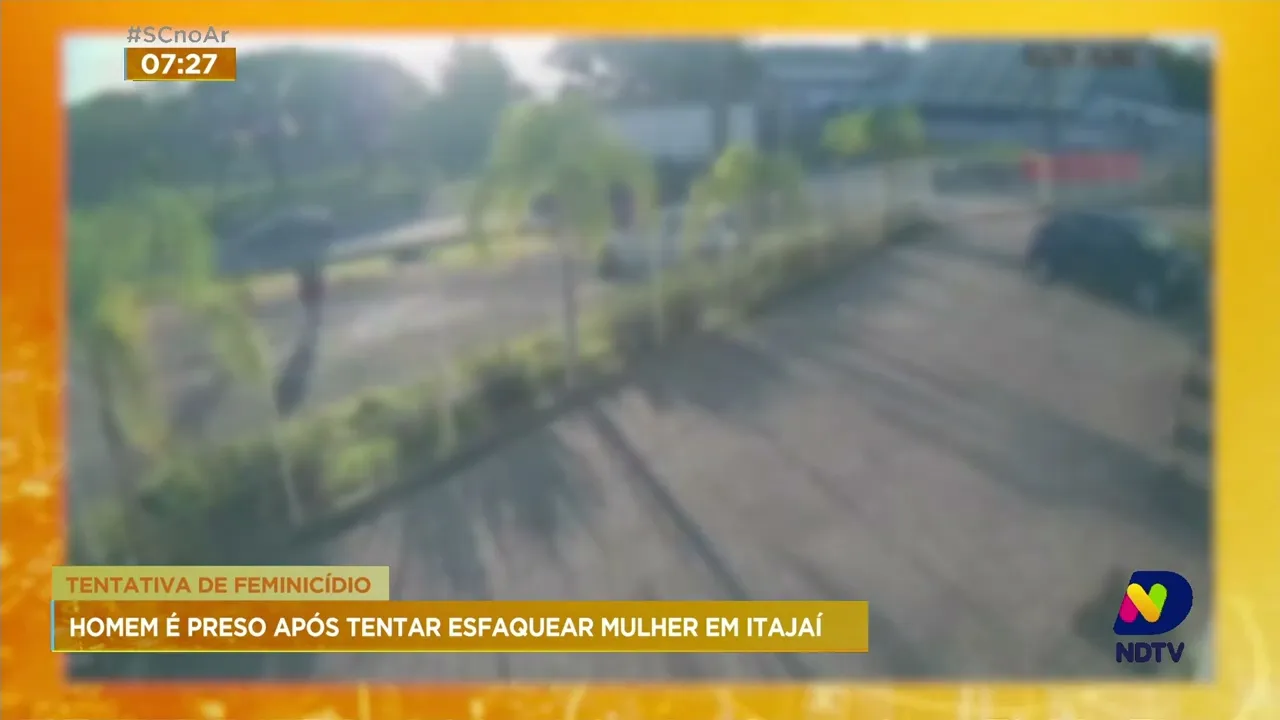 Homem é preso após tentar esfaquear mulher no meio da rua em Itajaí