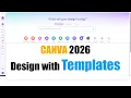 Canva Tutorial for Beginners 2026 Create a Poster with Template