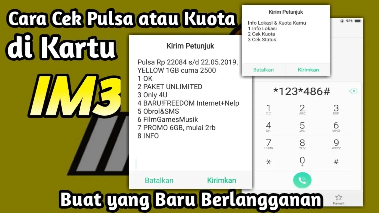 Cara CEK PULSA sms di nomor INDOSAT | IM3. 