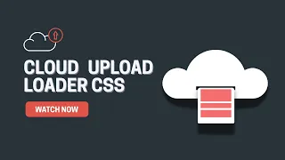 Cloud Upload Loader Animation in Pure CSS No SVG No JavaScript