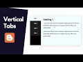 How To Add Vertical Tabs To Your Blogger Website - Live Blogger