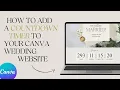 How to add a Countdown Timer in Canva Wedding Website