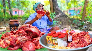 Thug Life Beef Cooking Adventures!🔥Massive BEEF Feast in the Heart of the Village |Primitive Cooking