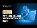 FREE Python Course With Certificate 2026 Learn Python Programming For Beginners Simplilearn