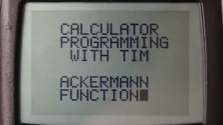 Calculator Programming - Ackermann Function