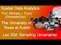 20d Spatial Data Analytics Sampling Uncertainty