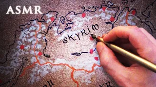 ASMR 1 5 hrs Elder Scrolls Drawing Map of Tamriel