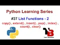 List Functions In Python With Examples Copy Insert Extend Pop Clear Index Count
