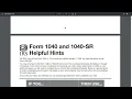 2023 Taxes - Form 1040 Quick Helpful Hints