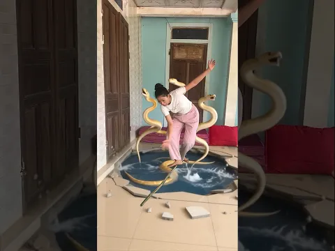 Hana crawls out of a pit full of yellow pythons