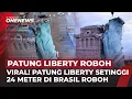 Lagu Replika Patung Liberty di Supermarket Brasil Tumbang Diterjang Angin Kencang | OneNews Update