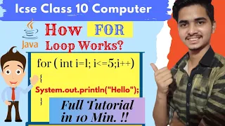 For Loop Working in Java Iterative Constructs in Java Class icse