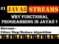 1 Why Functional Programming in Java 8 Why Streams is introduced in Java 8 Map reduce filter