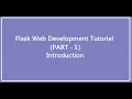 Flask Web Development with python Part 1 Introduction