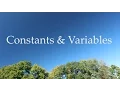 Change Constants and Variables