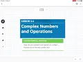 Complex Numbers and Operations Lesson 2-4