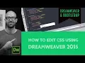 How to edit CSS using Dreamweaver 2015 - Dreamweaver Tutorial