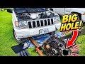 My Jeep Had A Hole In The Side Of The Engine Time To Rip It Out