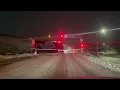 WSOR T3 bursting through drifts at Whitewater WI