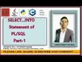SELECT INTO statement of Oracle SQL Tutorial