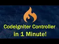 Create a CodeIgniter Controller in Just 1 Minute Quick Tutorial