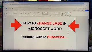 How to Change Case in Microsoft Word Case Toggle Case Capitalize Each Word
