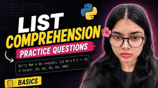 Python List Comprehension Practice Questions Beginner to Basic Level