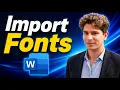 How To Import Fonts In Microsoft Word 2026 Guide