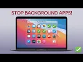 How to Stop Background Running Apps in MacBook Login Apps MacBook background running app