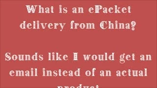 ePacket delivery from China or Hong Kong - What is an ePacket
