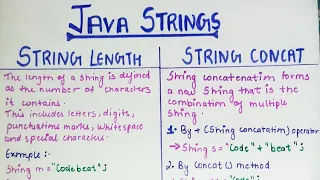 String length and String concatenation function in Java Hindi Part-2 lec-25