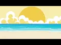 Animated cartoon Empty Beach background Loop Animation l Free to Use