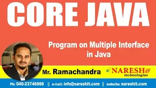 Core Java Tutorials Program on Multiple Interface in Java Mr Ramchander
