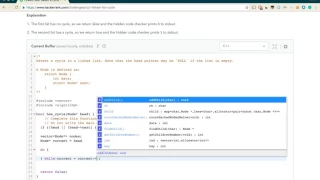 HackerRank Linked Lists Detect a Cycle Solution C