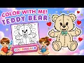 How to Color a Teddy Bear Fun and Easy Coloring Pages for Kids Adults by ColoringHub