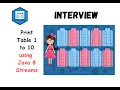 Print Table 1 to 10 using Java 8 Streams
