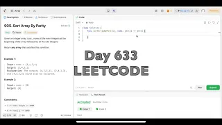 Day 633 LeetCode Problem 905 Sort Array By Parity - Swift
