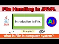 File handling in java in hindi what is file handing