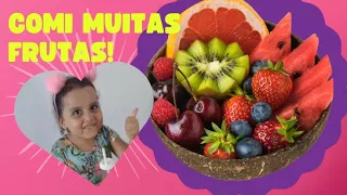 comi e experimentei frutas react comedia mariaeduardaplaydoh