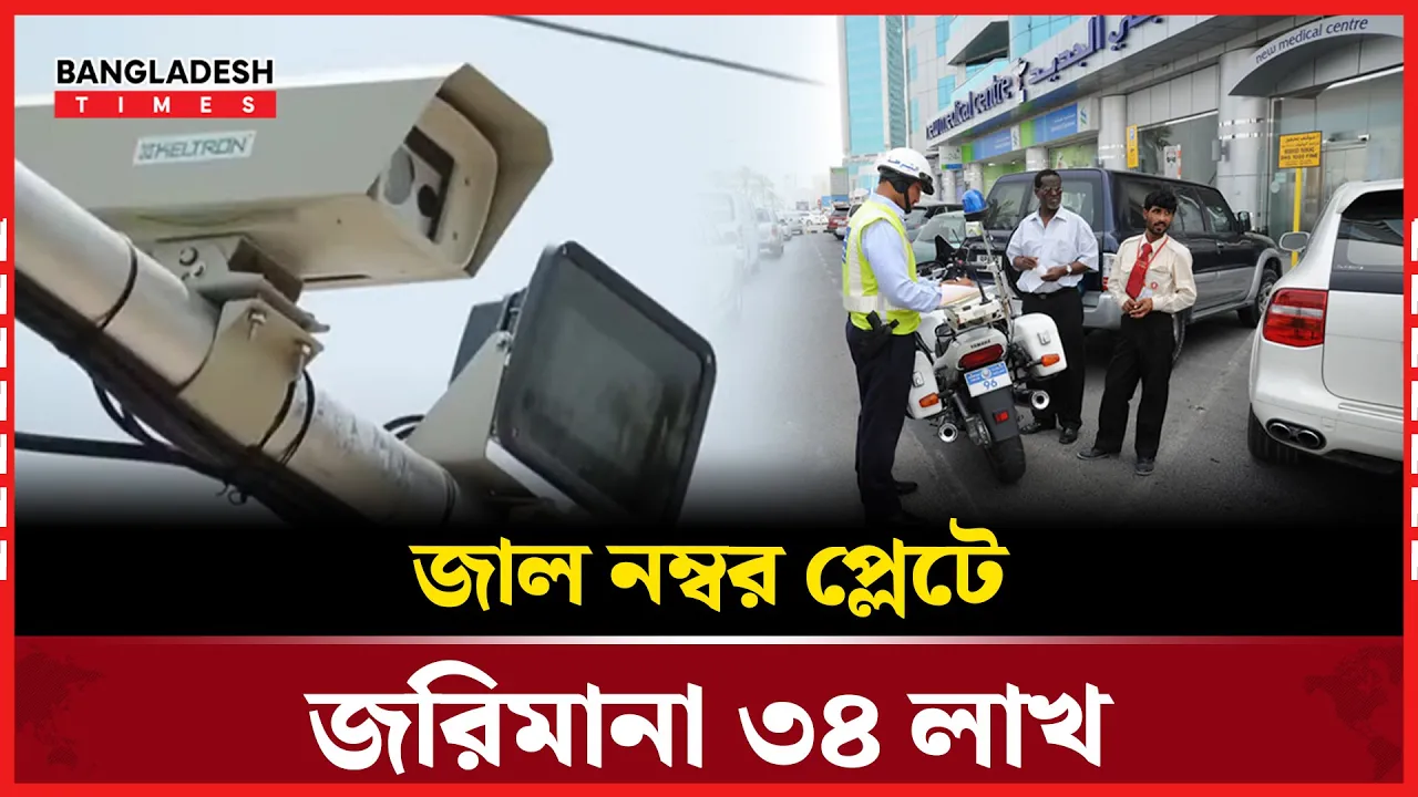 উন্নত প্রযুক্তি ধরলো ভূয়া নম্বর প্লেট, গুনতে হল ৩৪ লাখ টাকা