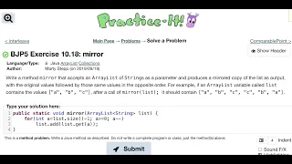 Java Practice It Exercise 10 18 mirror ArrayList collections array list