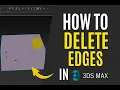 How To Delete Edges in 3Dsmax - for beginners