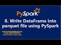 8 Write DataFrame into parquet file using PySpark Azure Databricks