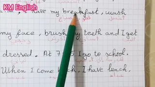 اسهل فقره عن الروتين اليومي Daily Routine للسنة الأولى متوسط مع ابسط الكلمات مع قناة Kmenglish1 