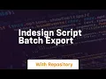 indesign script batch export