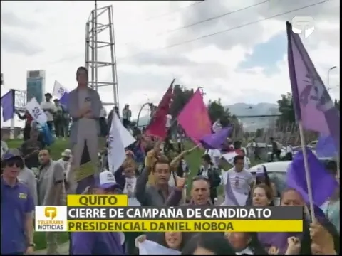 Cierre de campaña de candidato presidencial Daniel Noboa
