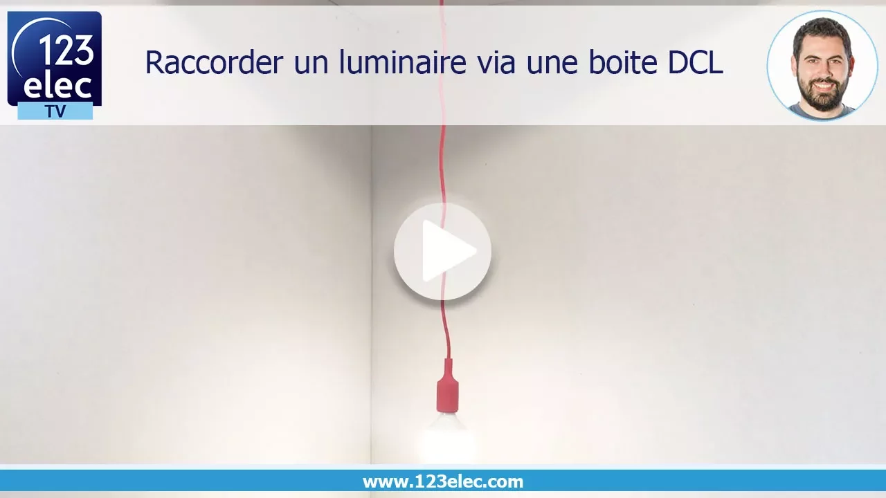 Raccorder un luminaire via une boîte DCL